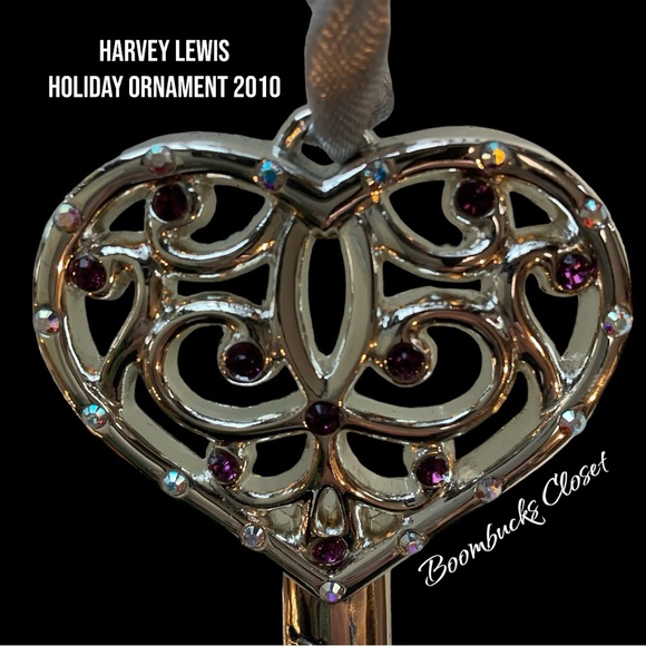 Harvey Lewis Holiday Ornament Our first Home 2010 Silver Key Swarovski ornament - Picture 4 of 15